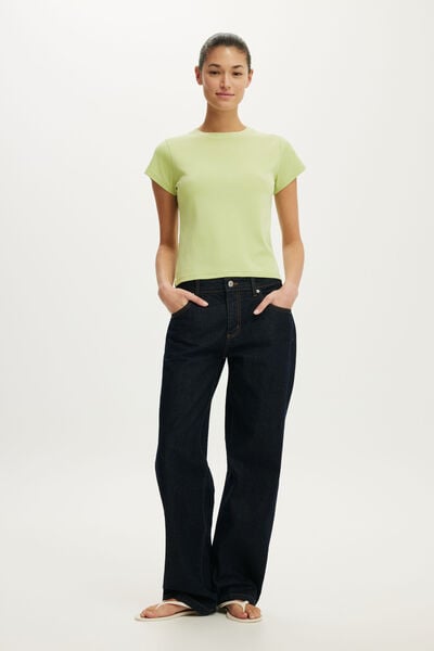 90 S Baby Tee, PIXIE GREEN