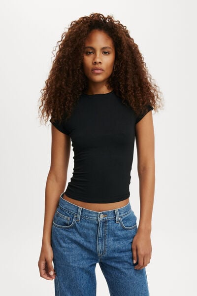 All Day Crew Tee, BLACK