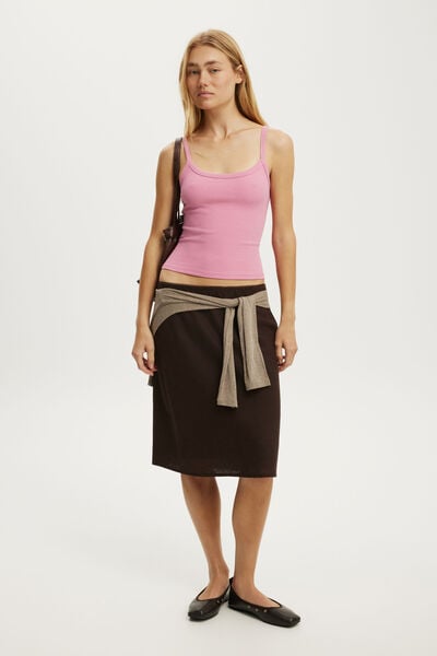 Goldie Rib Scoop Cami, LIGHT ORCHID