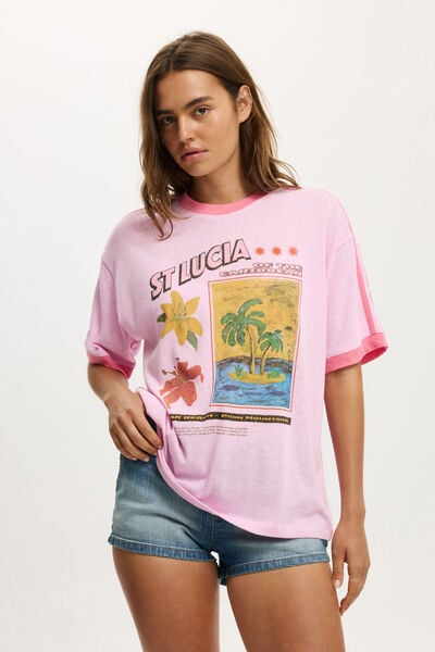 Vacay Graphic Tee, ST LUCIA/LAVENDULA