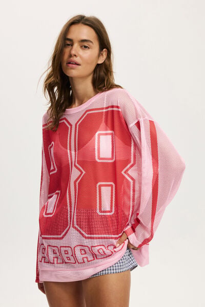 The Long Sleeve Mesh Graphic Tee, 98 BARBADOS / FAIRY TALE