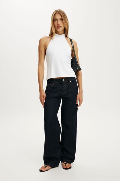 Hold Me Halter Twist Back, WHITE