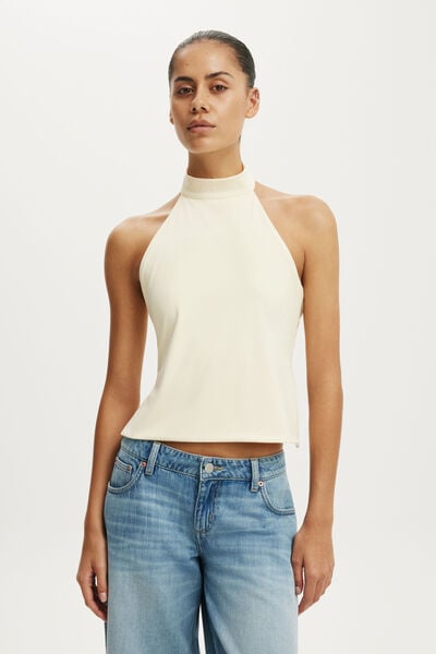 Hold Me Halter Twist Back, VANILLA GLOW