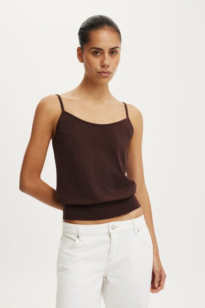 Olivia Basque Cami, DARK OAK