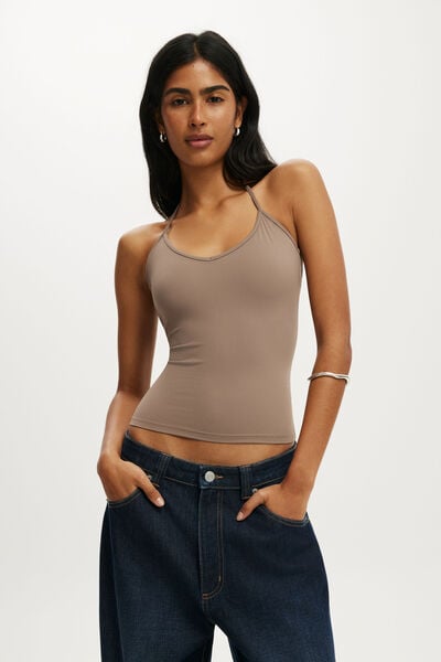 Hold Me Tie Halter, WASHED MOCHA