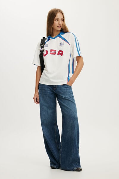 Lcn Graphic Football Jersey, LCN FCL FIFA USA / VINTAGE WHITE