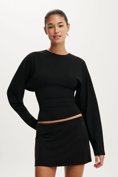 Blair Batwing Long Sleeve, BLACK