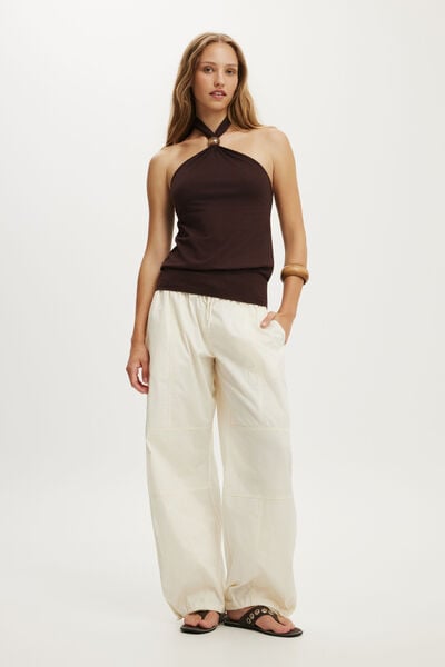 Ada Beaded Halter, DARK OAK