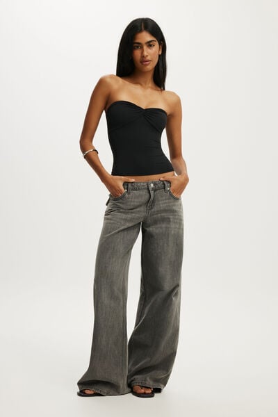 Hold Me Twist Bandeau, BLACK