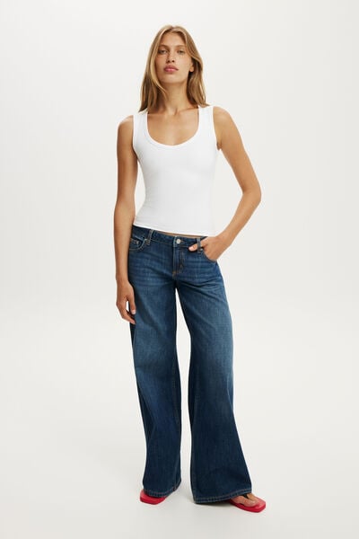 Hold Me V Neck Tank, WHITE