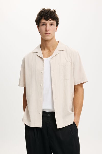 Riviera Short Sleeve Shirt, TAUPE
