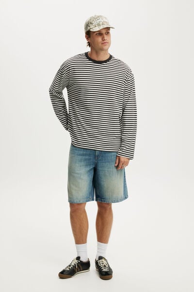 Baggy Denim Short, TRANSMISSION BLUE