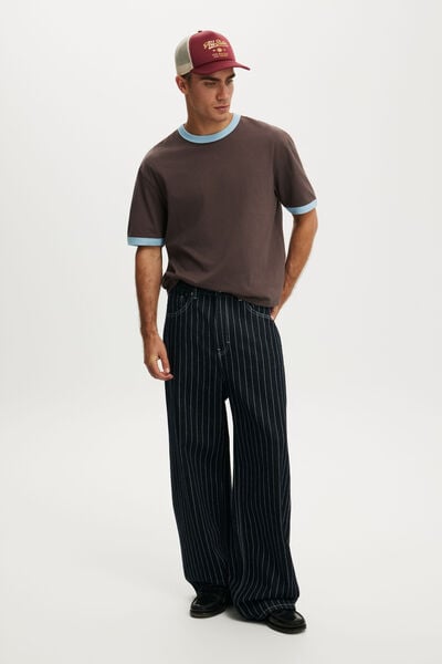 Super Baggy Jean, PINSTRIPE BLUE