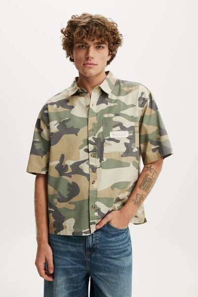 Darcy Short Sleeve Shirt, SAND CAMO
