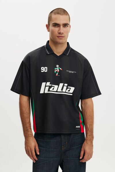 Fifa Cropped Sports Jersey, LCN FIF BLACK / FIFA - ITALIA 90