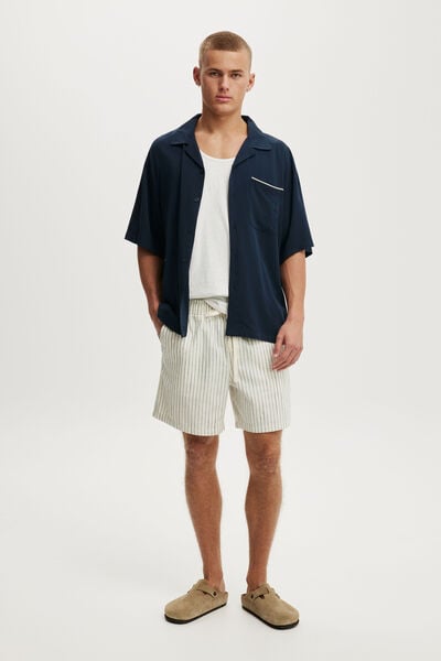 Easy Short, BONE PINSTRIPE