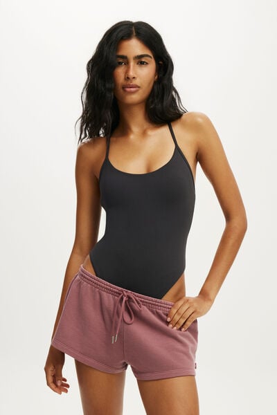 Active Ultra Soft High Side Bodysuit, BLACK
