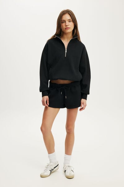 Plush Classic Mini Short, BLACK