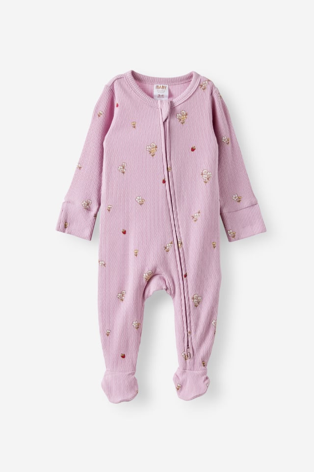 Littlie organic zip all in one romper